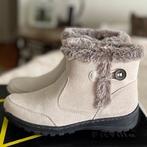 Khombu Suede Fur topped Booties